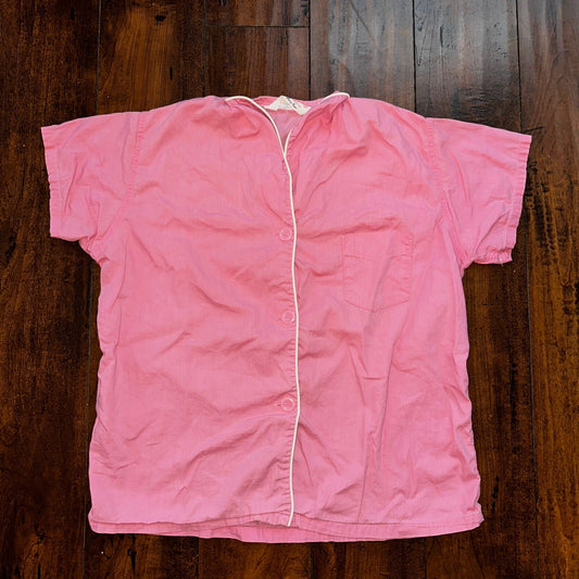 Vintage 50s 60s Tommies Sanforized Sleepwear Pajamas Pair Pants Top Cotton Pink