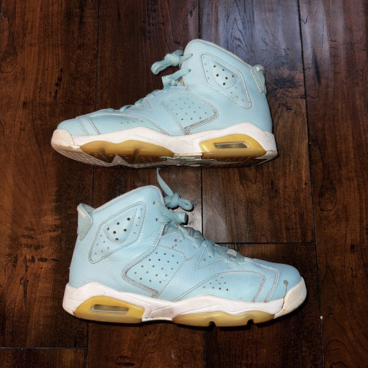 Nike Air Jordan 6 Retro Pantone GS Still Blue Sz 6.5 Y 543390-407