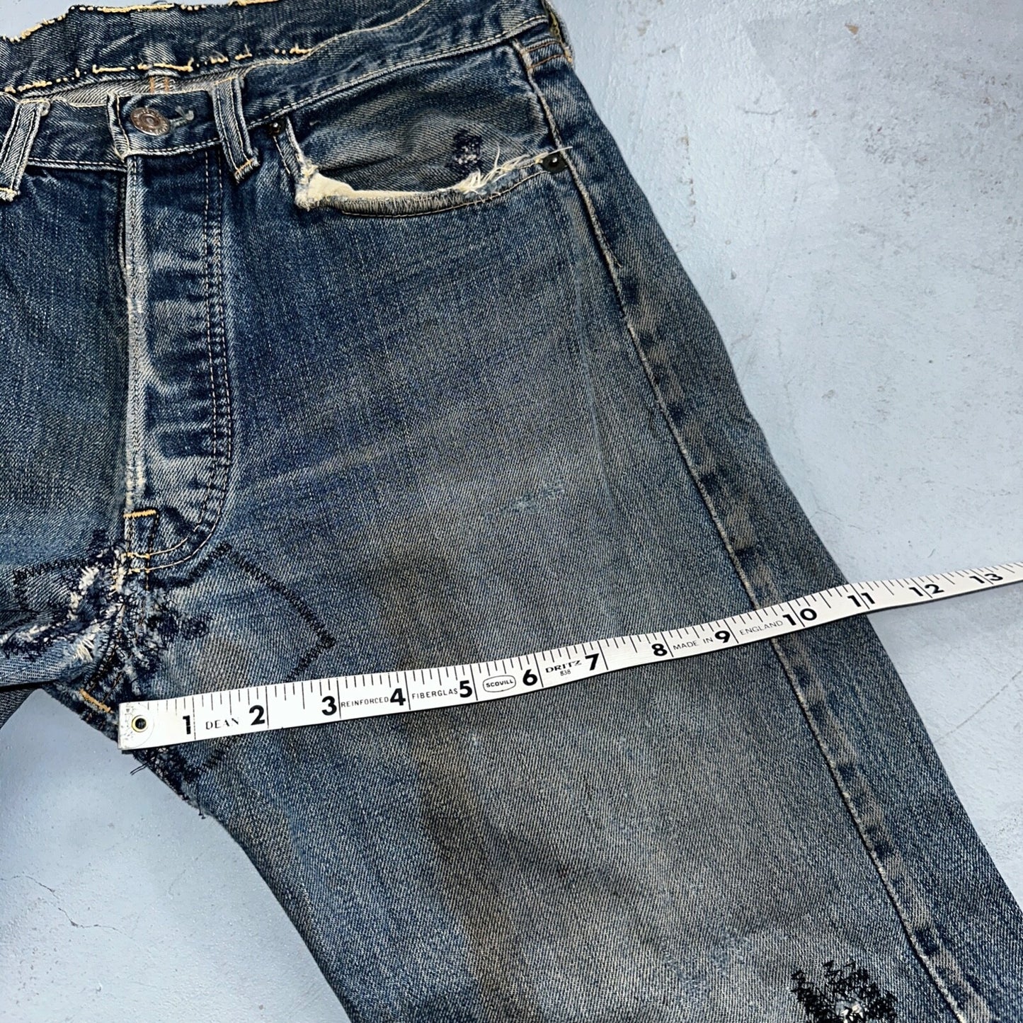 Levis 501 Big E Vintage 60s Redline Selvedge USA XX 1960s Jeans Act 28x28