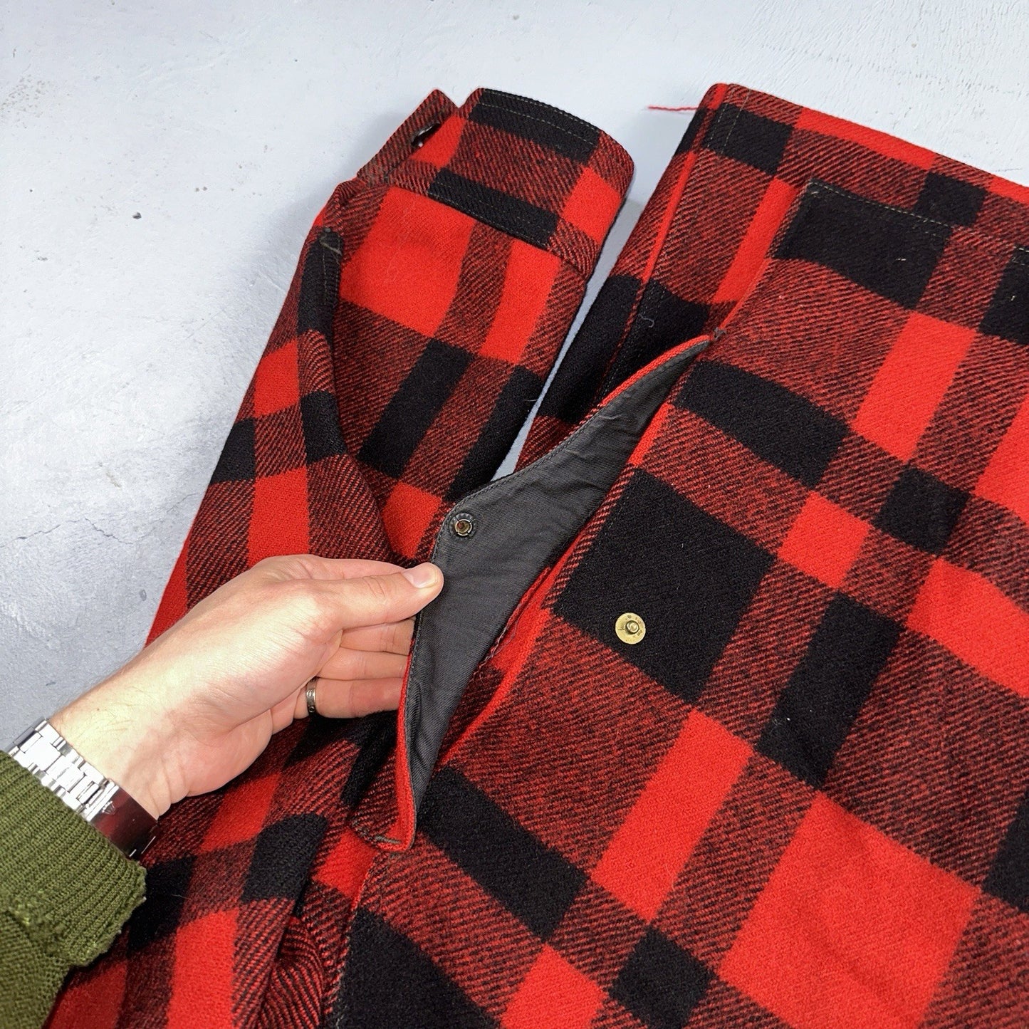 Filson Union 1940s Wool Mackinaw Cruiser Jacket Red Plaid VTG USA 40s 50s Rare
