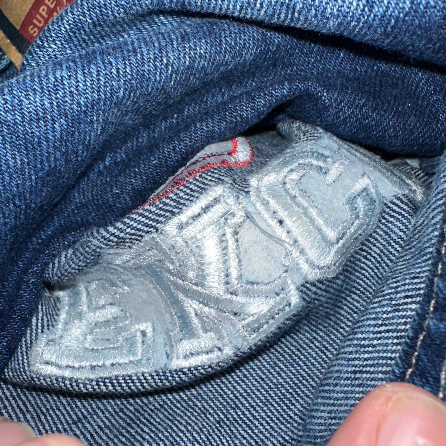 Richcow Jeans Vintage Y2K Carpenter Blue Denim Jeans Mens Size 38x32 Embroidery