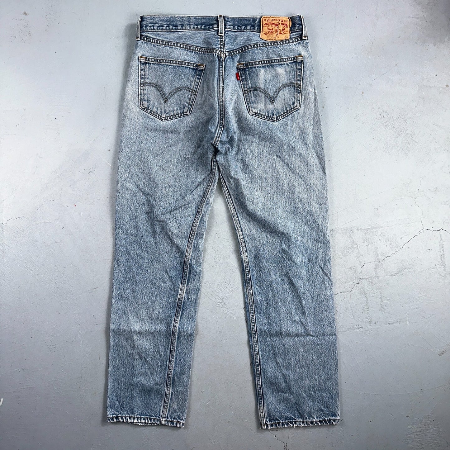 Levis 501 Vintage 90s XX Straight Leg Jeans Y2K Light Wash 36x34 Act 33x30