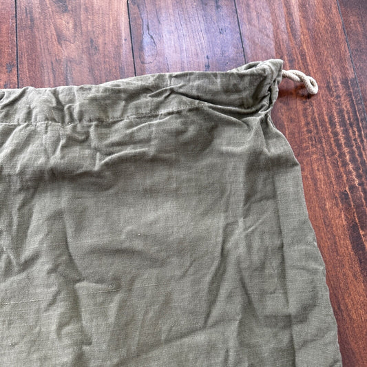 VTG WWII Canvas Garment Laundry Bag HBT Military Denim 1940s 40s 50s Stencil