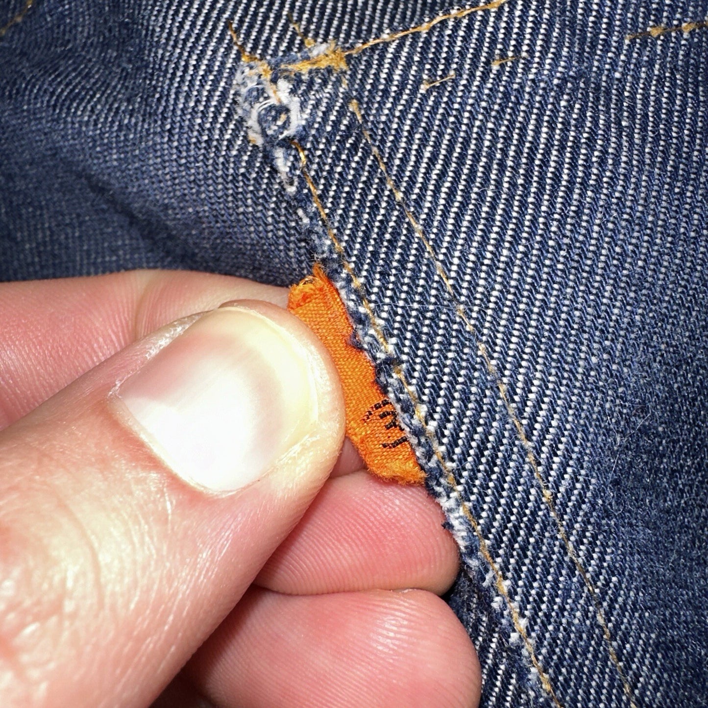 Levis 684 Orange Tab VTG Big Bell Dark Wash Bell Bottom Flare Jeans Sz 29x32