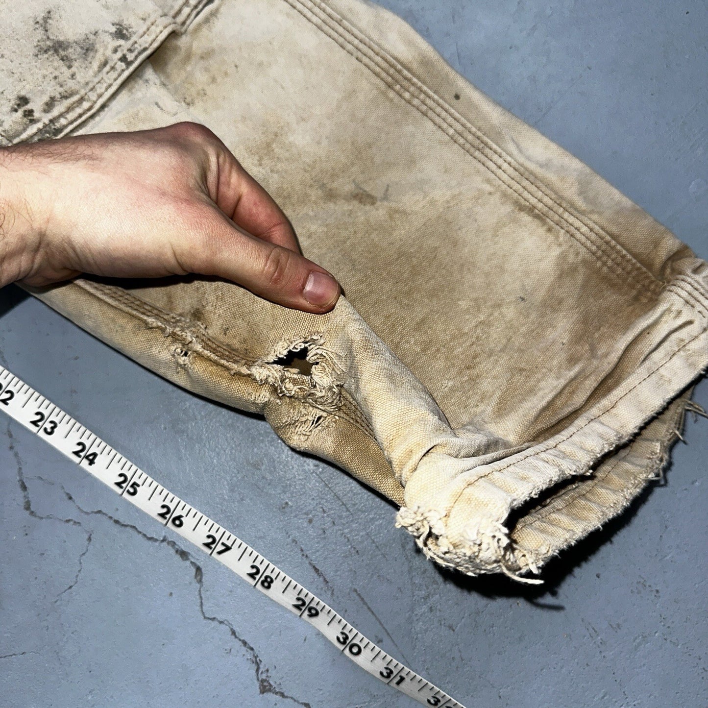 Carhartt VTG Double Knee Carpenter Pants USA B01 Brown Thrashed 34x34 Act 32x32