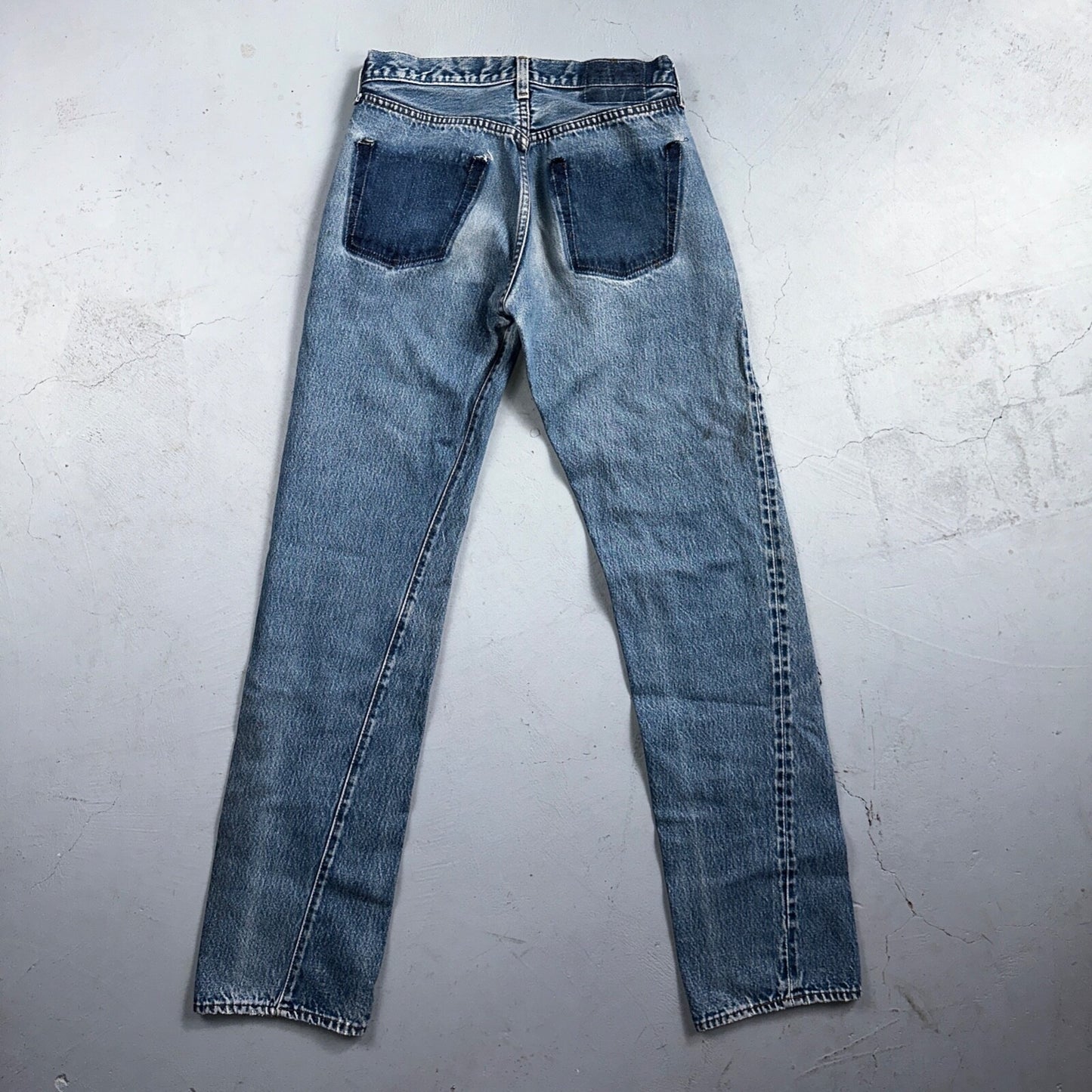 Levis 501 Vintage 80s Redline Selvedge USA XX Jeans Light Wash Stained Act 28X33