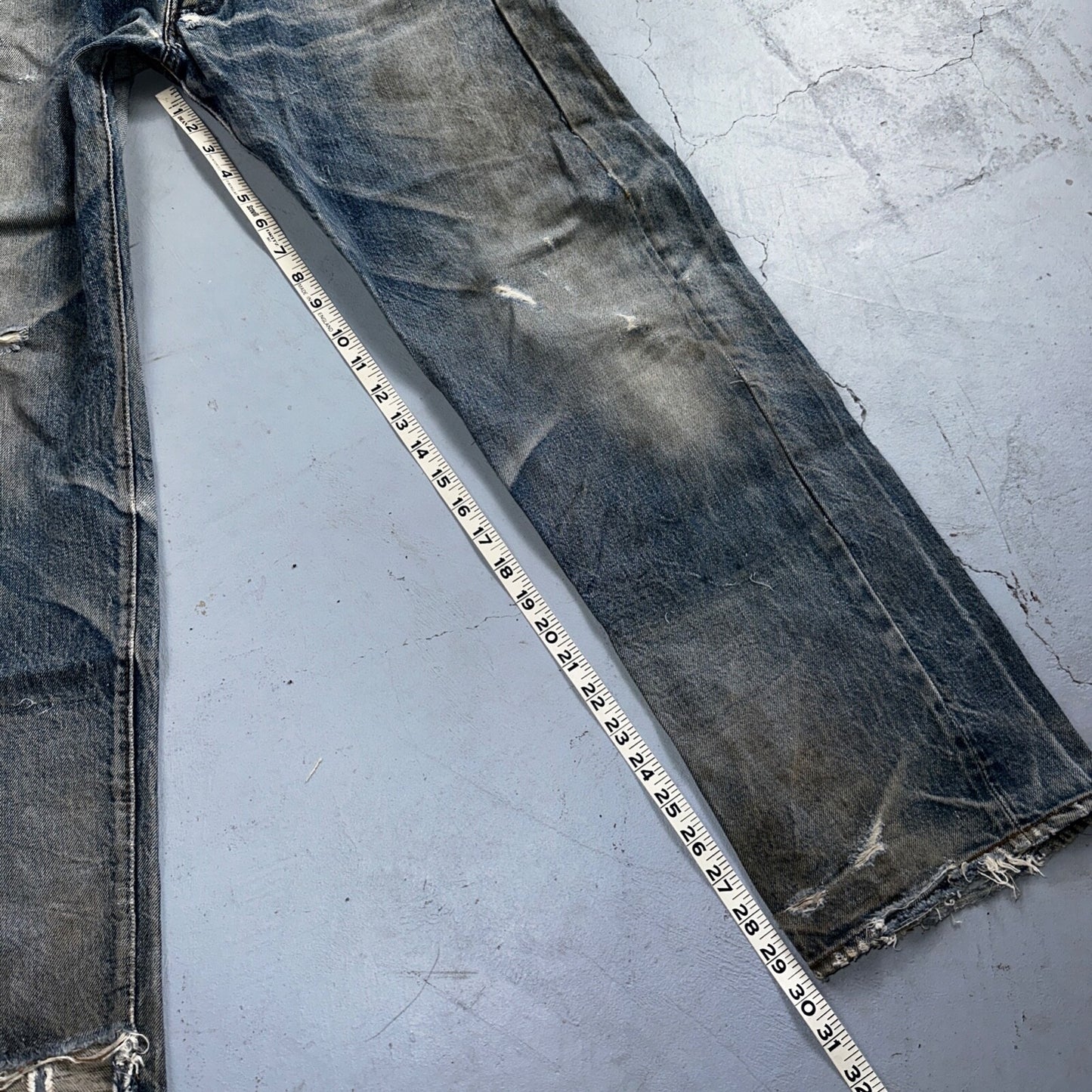 Levis 501 Vintage 80s Redline Selvedge USA XX Jeans Light Wash 34x34 Act 31x30