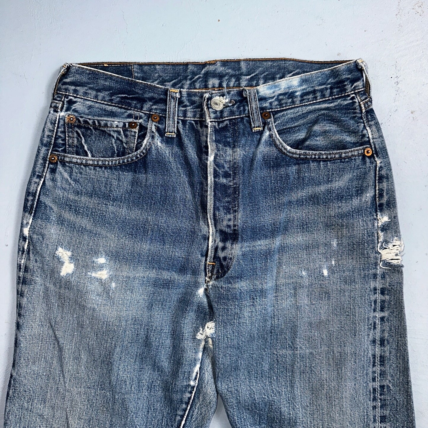 Levis 501 Big E Vintage 60s Redline Selvedge USA XX 1960s Jeans 66 Act 28x28