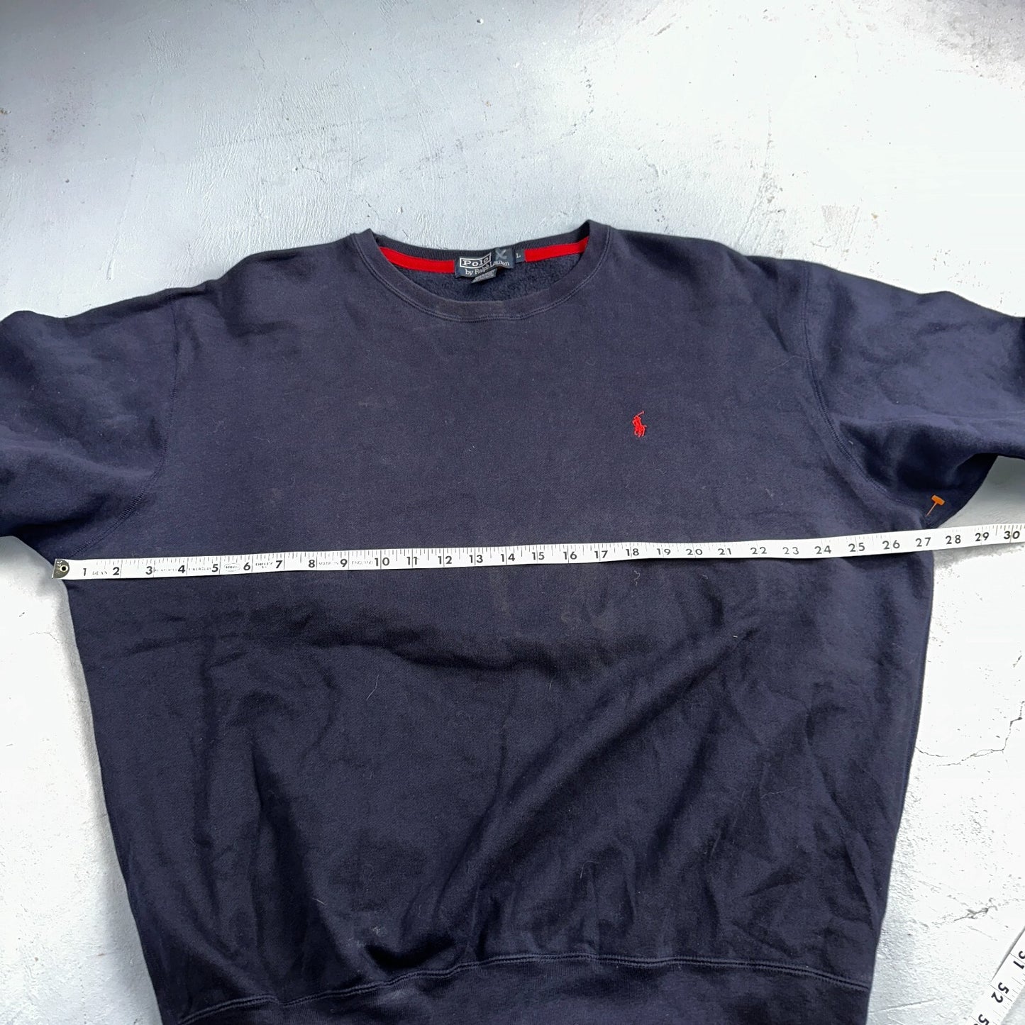 Polo Ralph Lauren VTG Sweatshirt Men Large L Blue Crewneck Crew Neck 90s