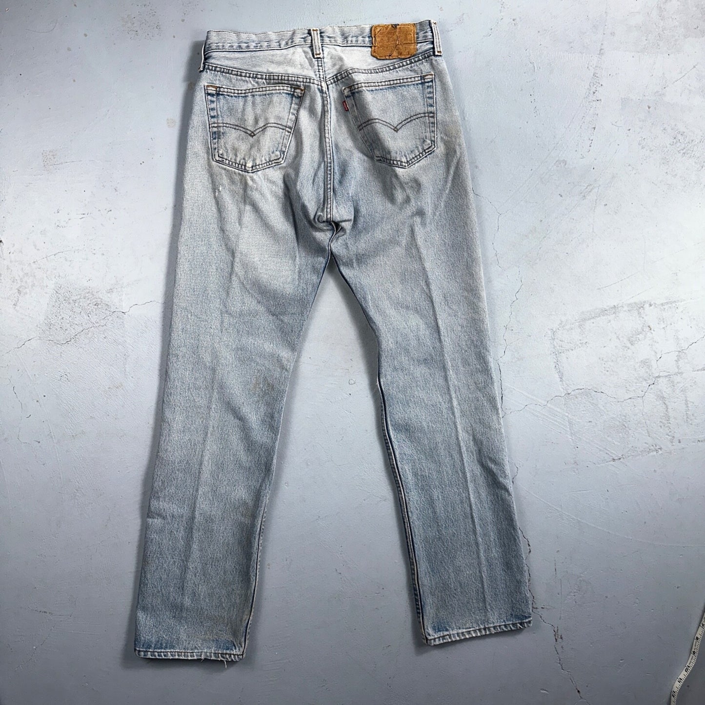 Levis 501 Vintage 80s USA XX 90s Straight Leg Jeans 33x36 Light Wash Act 30x31