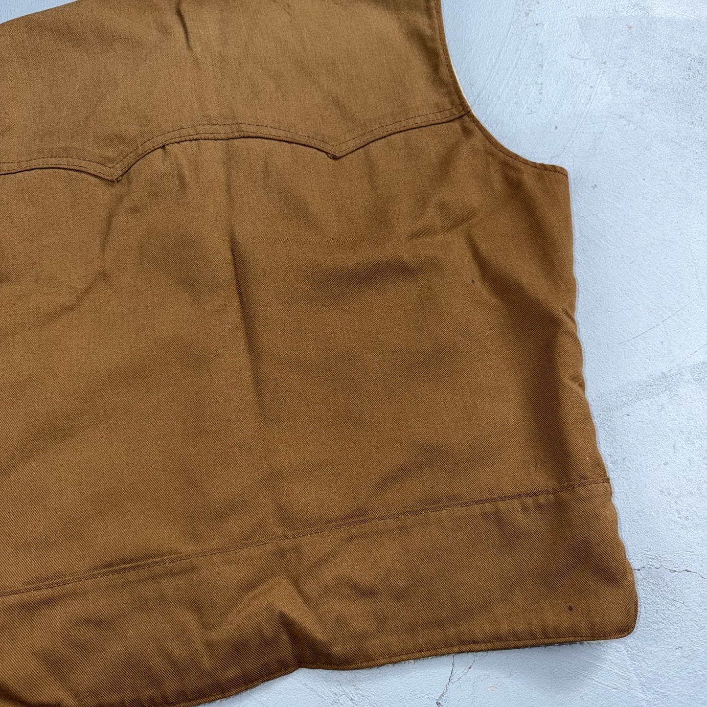 VTG Bay River of San Jose California Sherpa Lined Vest Mens USA Western Cowboy