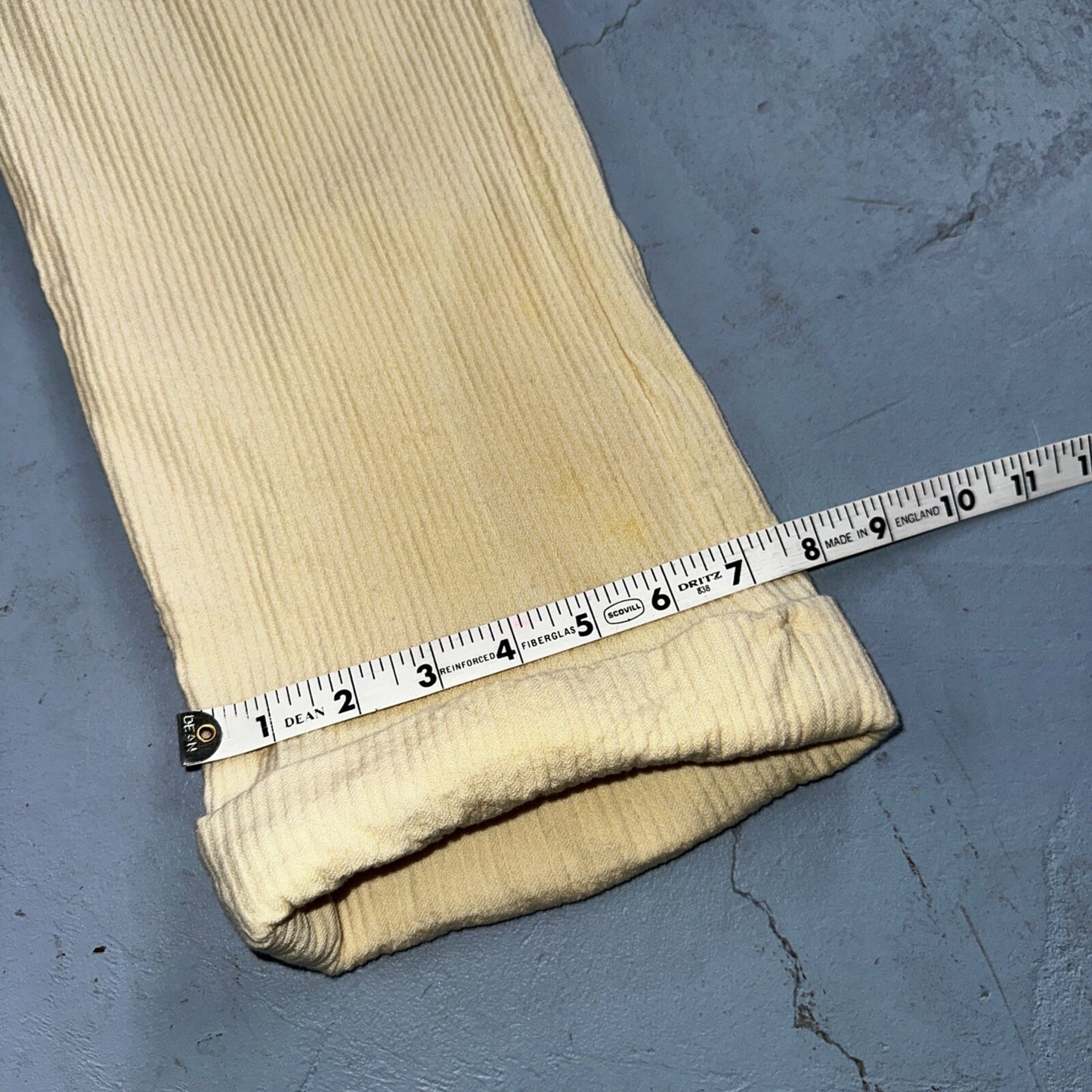 1930s 1940s Pants Mens 27 Yellow Corduroy Chino Straight Pockets Palm Beach Suit