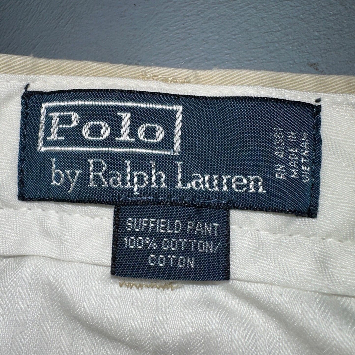 Polo Ralph Lauren Pants Mens 33x32 Suffield Chino Straight Twill Cotton Beige