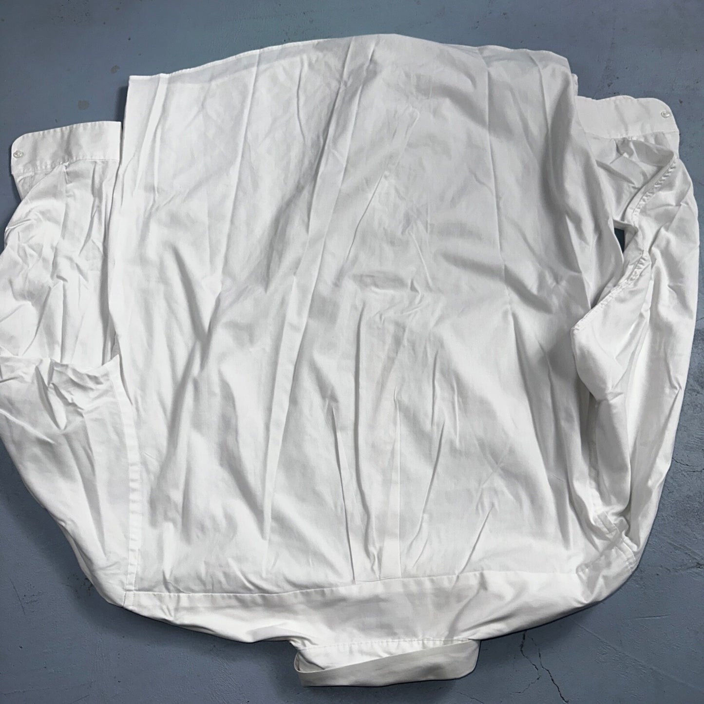 Disney Fashions Pure White VTG Pinpoint Oxford Button Dress Shirt Mens 17