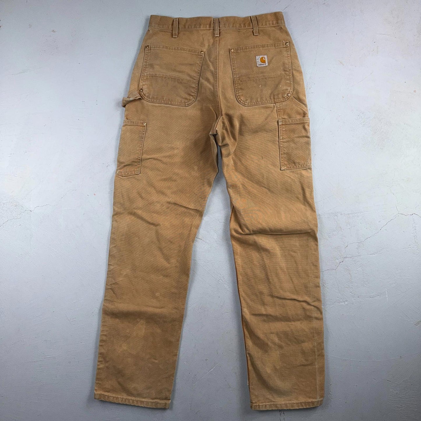 Carhartt VTG Double Knee Carpenter Pants B01 USA BRN Brown 32x34 Thrashed 30x33