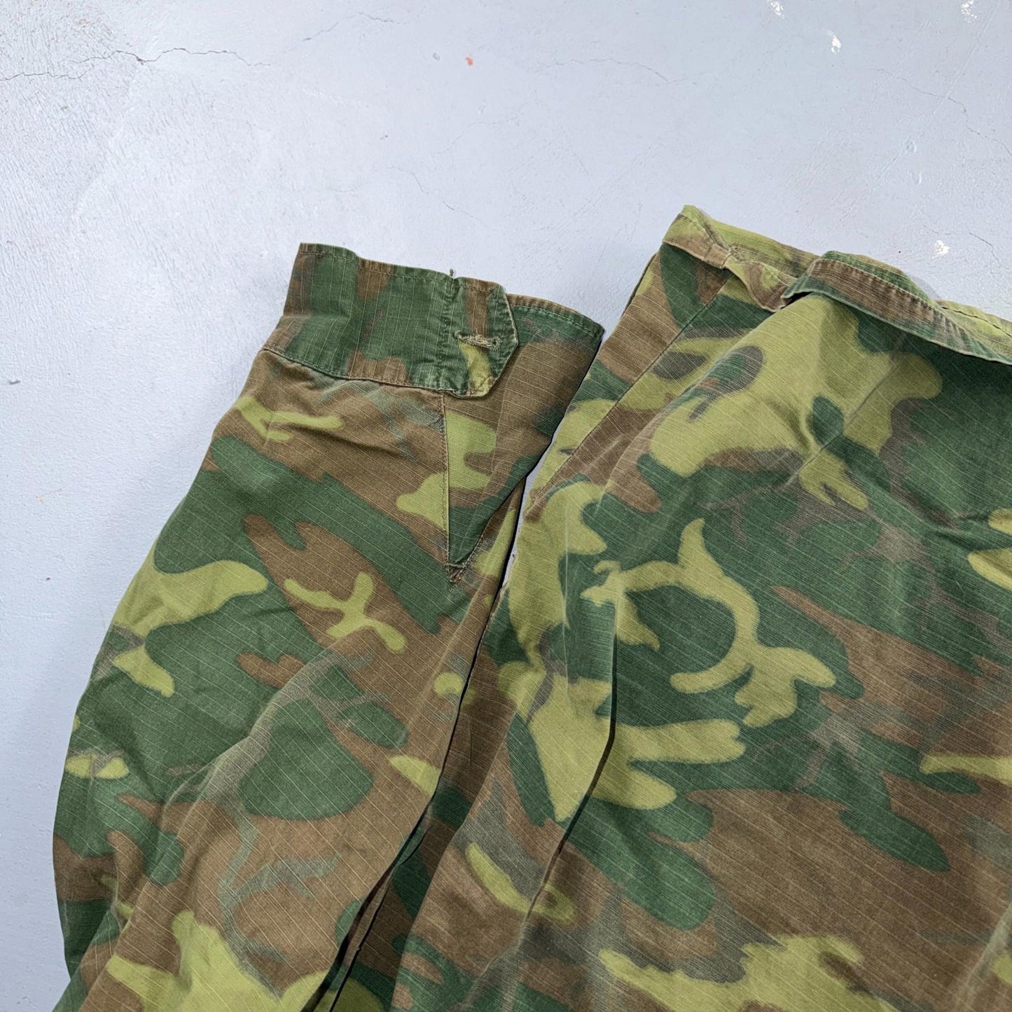 60s Vietnam Fatigue Rip Stop ERDL Jungle Camo USMC Jacket Slant Pocket 1960s