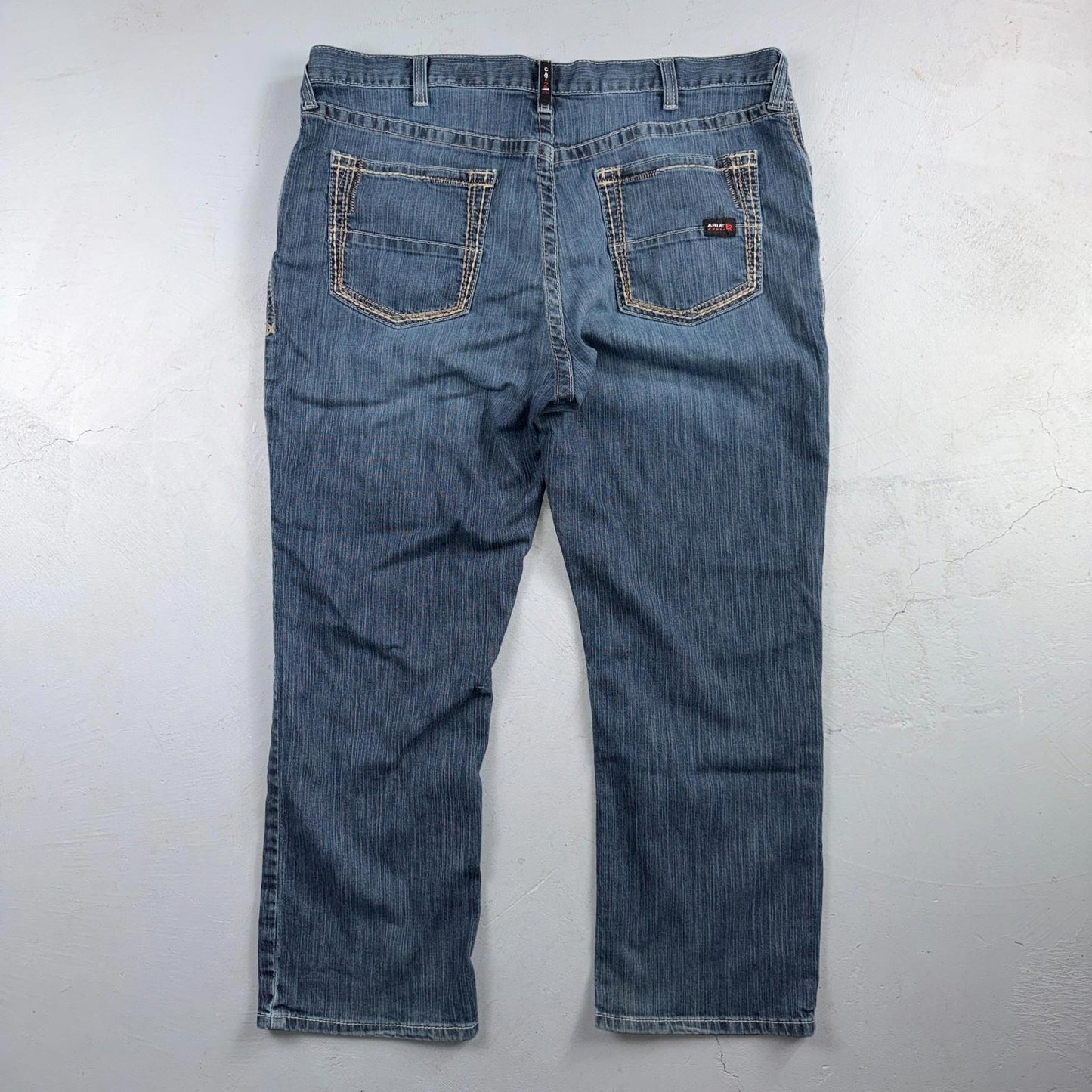 Ariat M4 FR Jeans Mens Blue Flame Resistant Cat 2 Relaxed Boot Cut 42x30 Denim