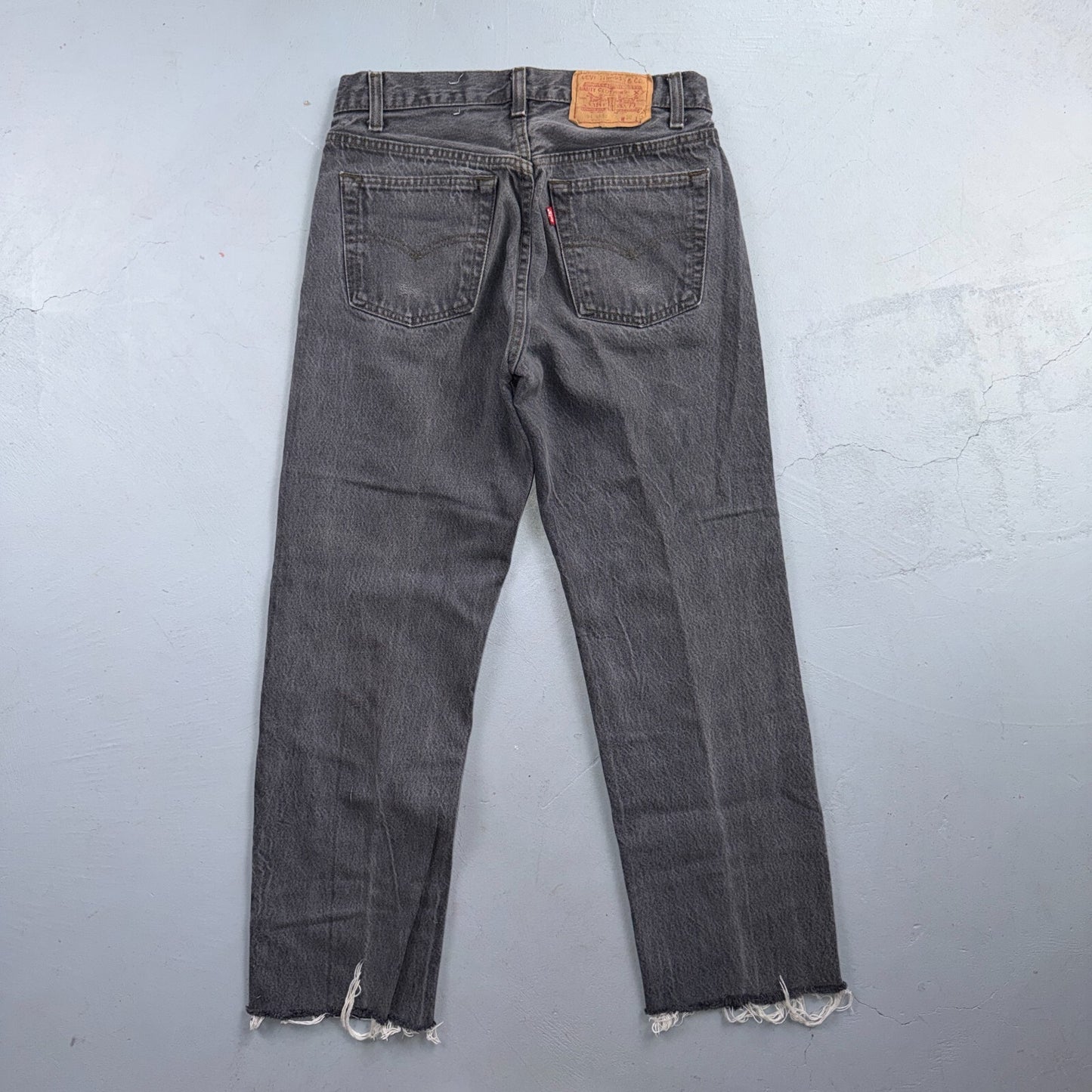 Levis 501 Vintage 80s USA XX Straight Leg Jeans Black Light Wash 30x32 Act 28x26