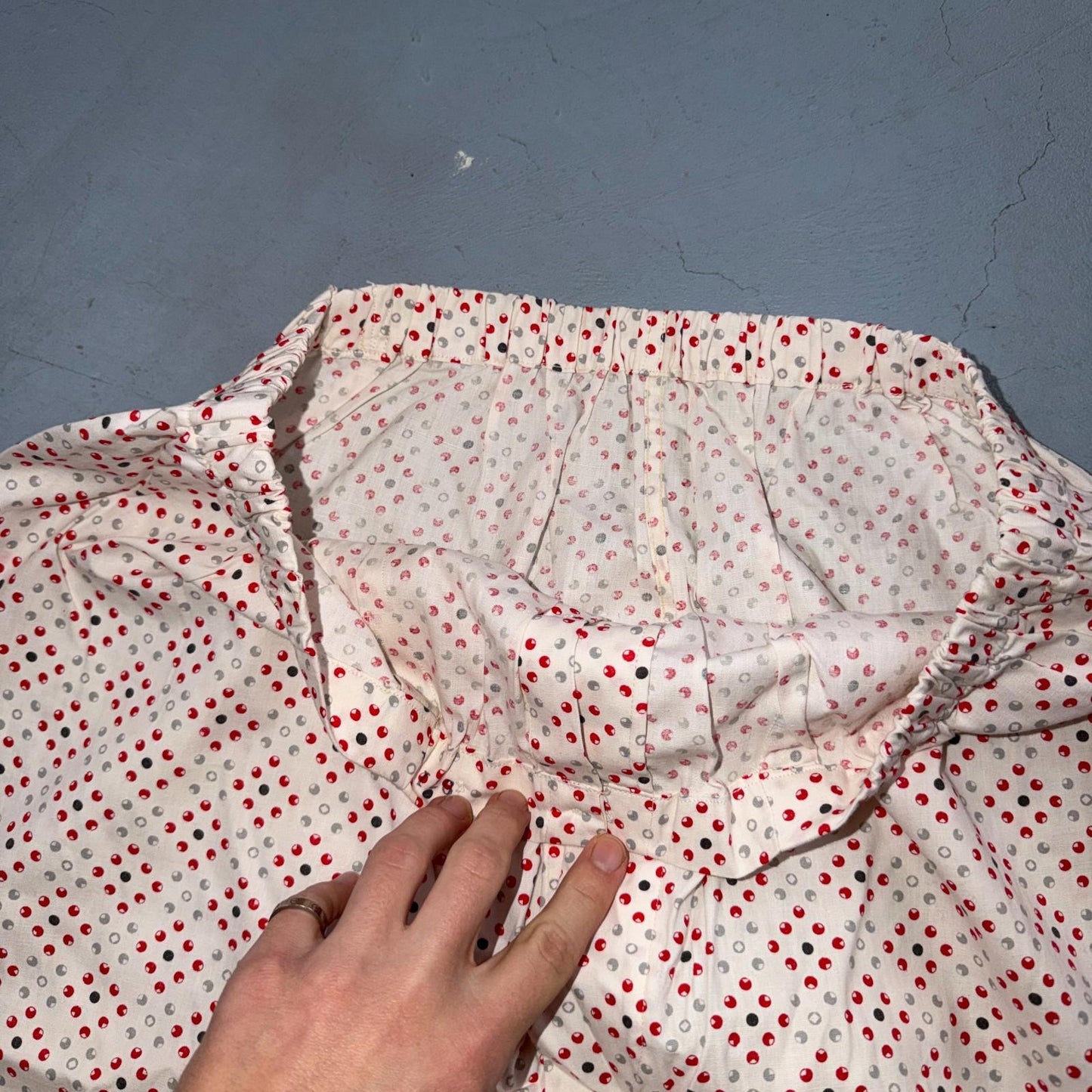 VTG 40s Penneys Cotton Flannel Pajama Set Shirt Pants Hollywood 1940s Rockabilly