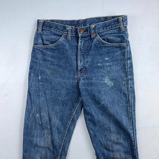 Levis Big E Vintage 60s Orange Tab 646 Bell Bottoms Denim Jeans Bootcut 31x29