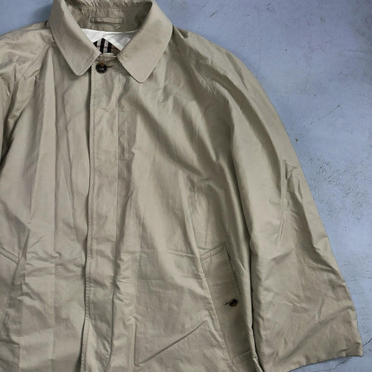 Burberry London Beige Nova Check Trench Coat Mens Size 44 Regular RARE! EUC VTG