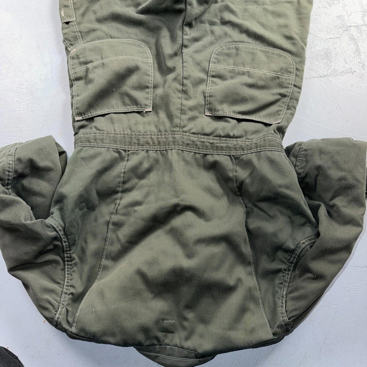 VTG 60s Wrangler Big Ben Work Coveralls Mens M Long Green Jumpsuit Zip Utility