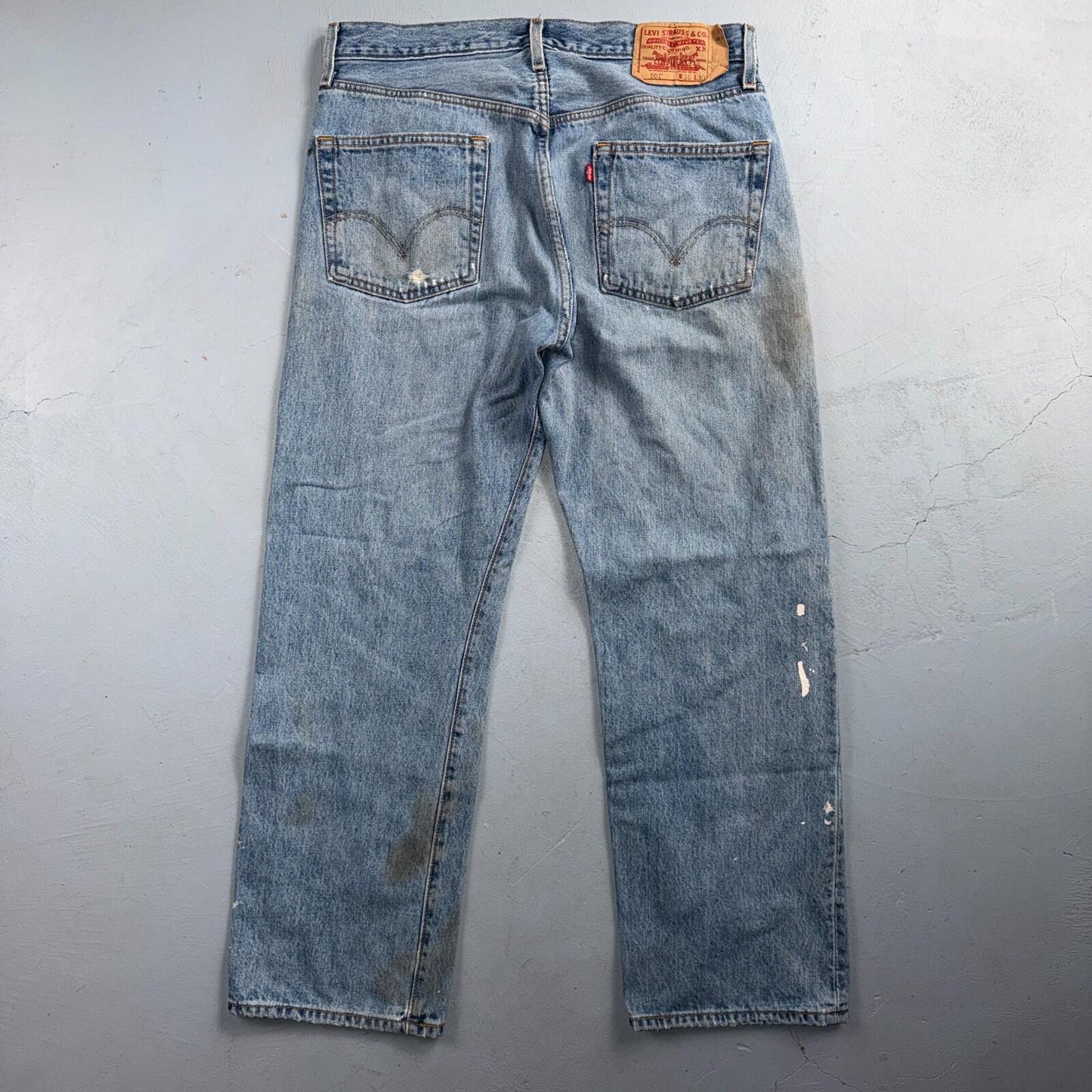 Levis 501 Vintage Y2K XX Straight Leg Jeans Blue Light Wash 36x30 Act 34x28