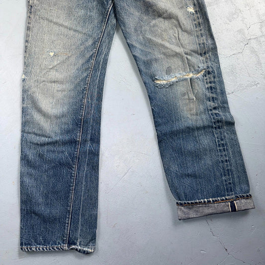 Levis 501 Vintage 70s SS Redline Selvedge USA XX Jeans Light Wash 31x33 Ac 30x29