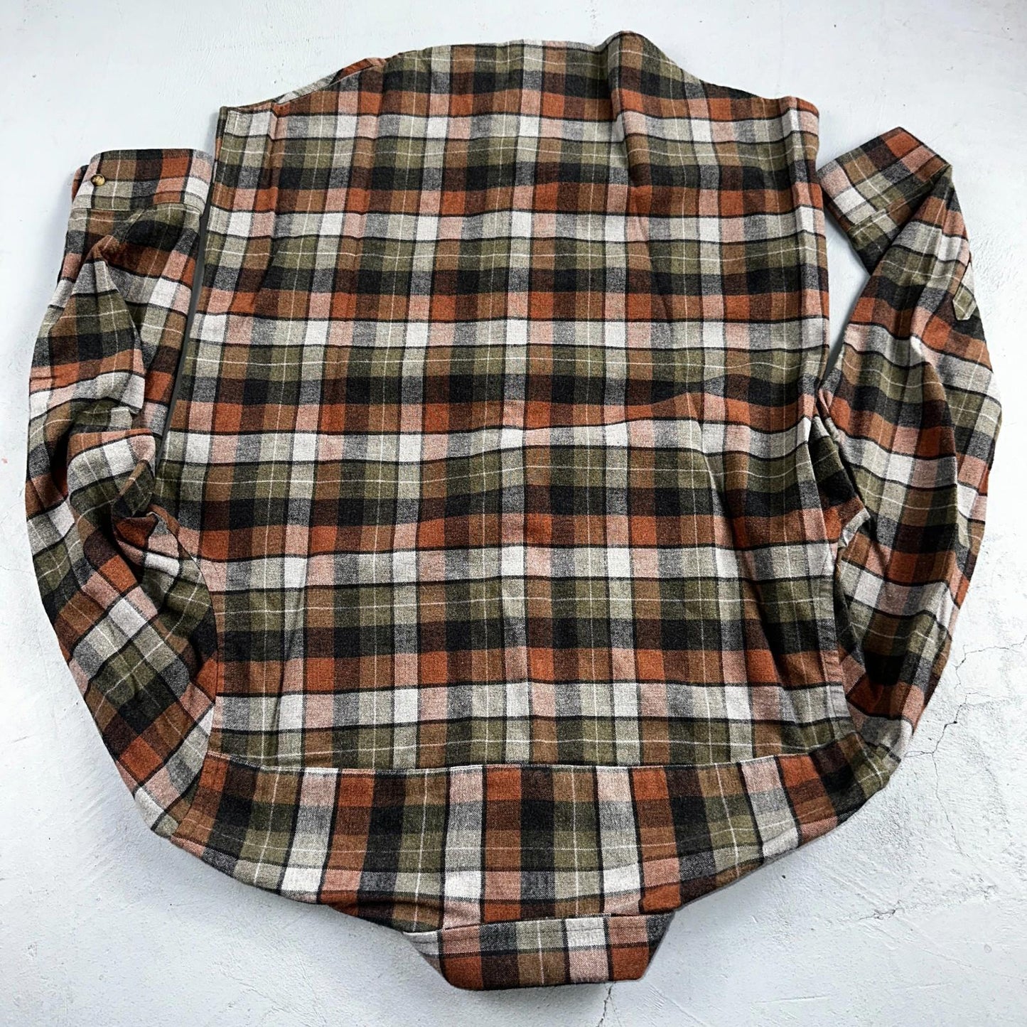 Pendleton Mason Flannel Shirt Mens Size Medium Brown Green Plaid Long Sleeve