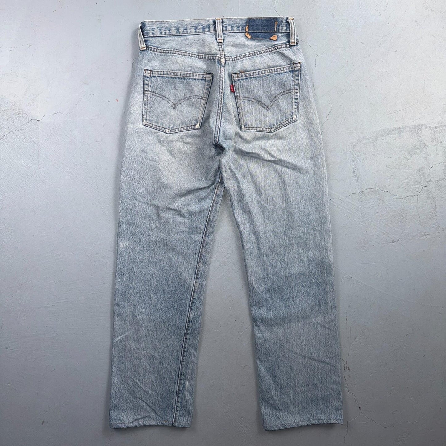 Levis 501 Vintage 80s Redline Selvedge USA XX Jeans Light Wash 30x30 Act 28x27