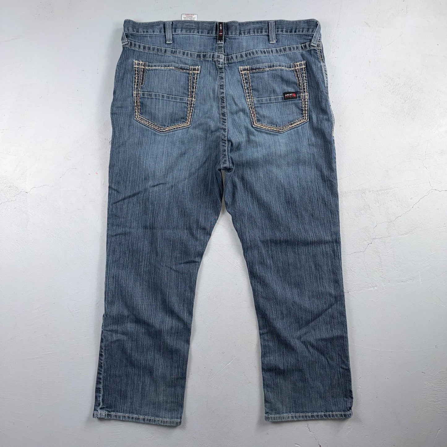 Ariat M4 FR Jeans Mens Blue Flame Resistant Cat 2 Relaxed Boot Cut 42x30 Denim