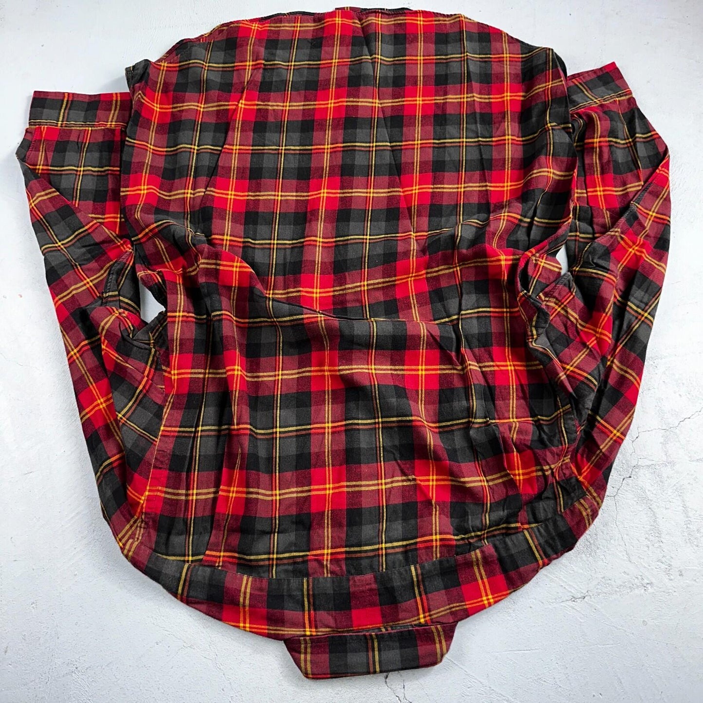 Polo Ralph Lauren Mens Long Sleeve Button Down Shirt Size L Plaid Green Red