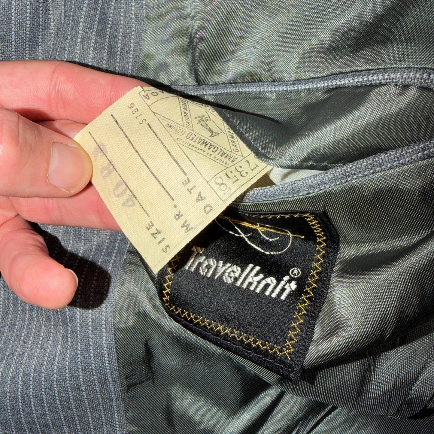 1960s 1970s VTG Mens 3 PC Suit 40 Jacket Coat Pants Gray Union Wool Rockabilly
