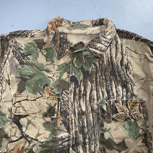 Vintage Military Jacket Mens L Realtree Camo Combat Coat Tactical Field 90s