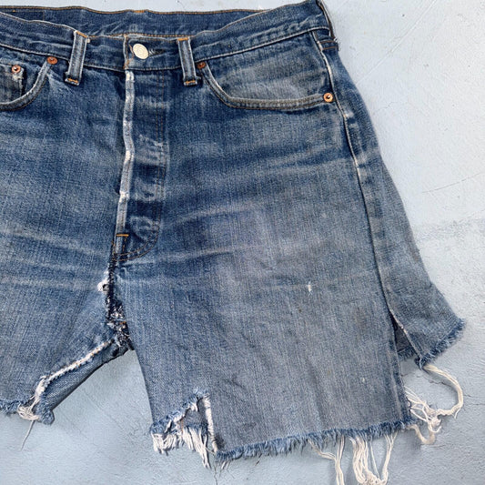 Levis 501 Vintage 70s SS Redline Selvedge USA XX Jeans Light Wash Shorts 31x5