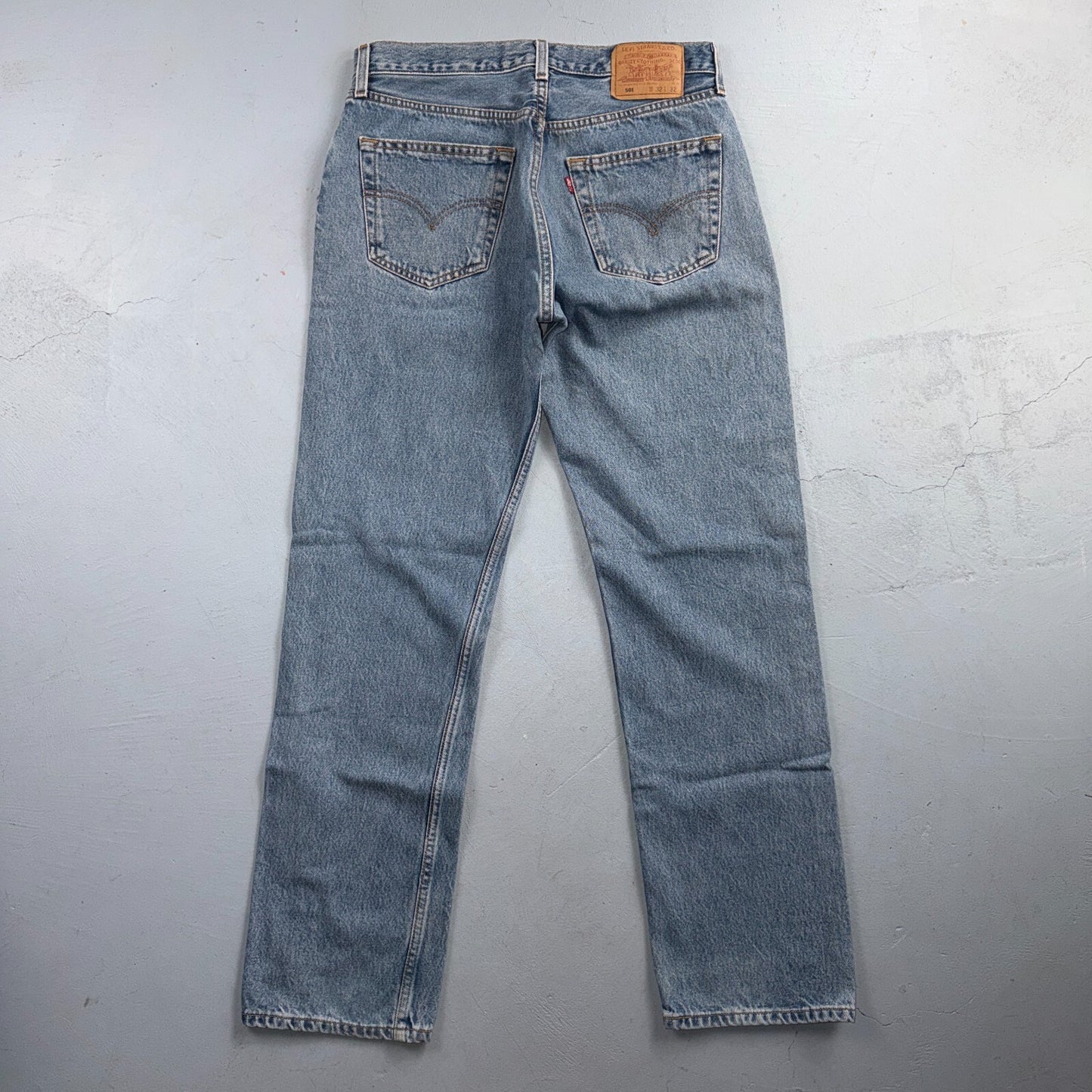 Levis 501 Vintage 90s Y2K XX Straight Leg Jeans Blue Light Wash 32x32 Act 31x30