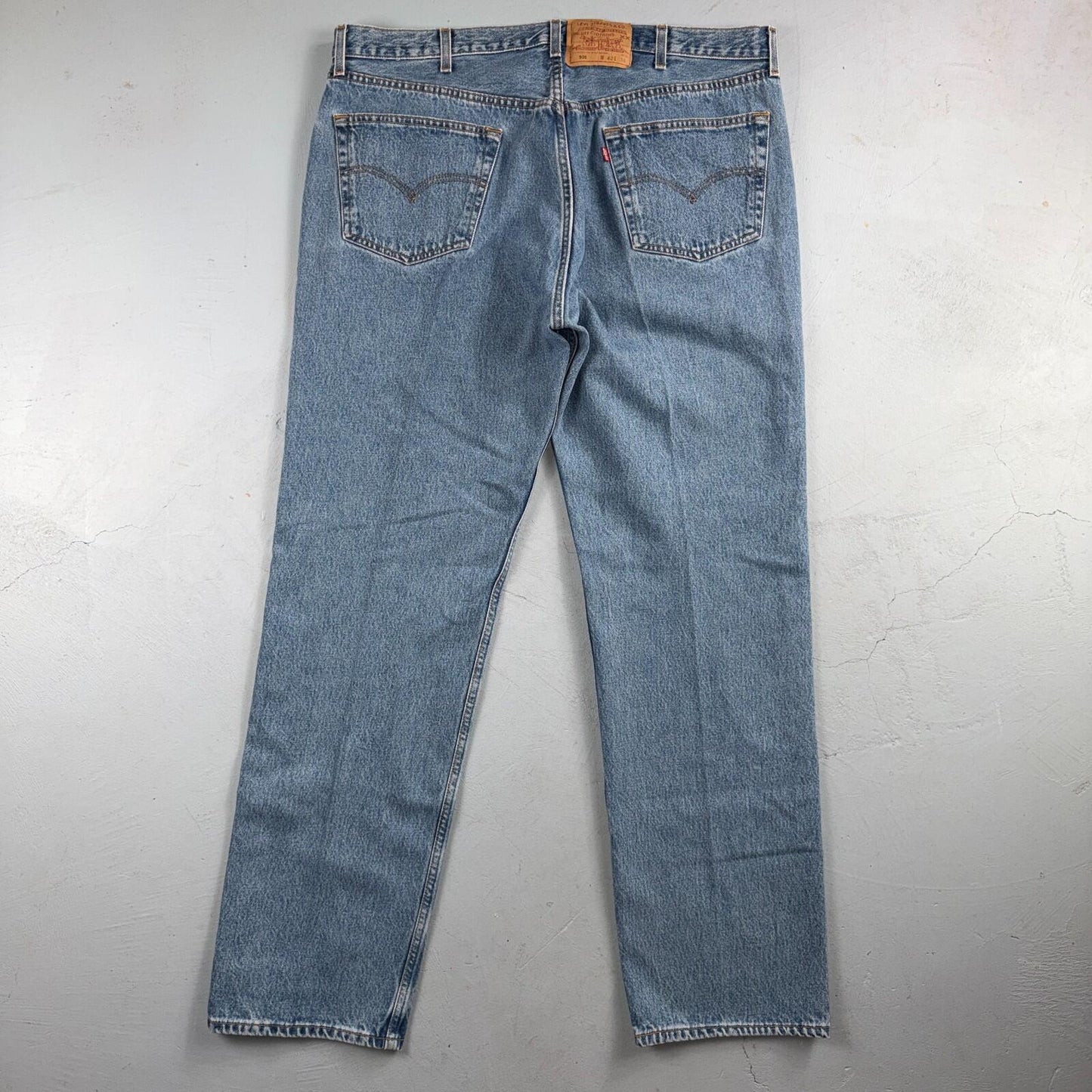 Levis 501 Vintage Y2K 90s XX Straight Leg Jeans Blue Light Wash 42x34 Act 40x34
