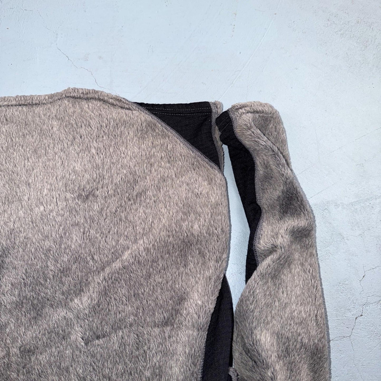 VTG Patagonia R1/R2 Regulator Polartek Deep Pile Fleece Grey Black Jacket USA S