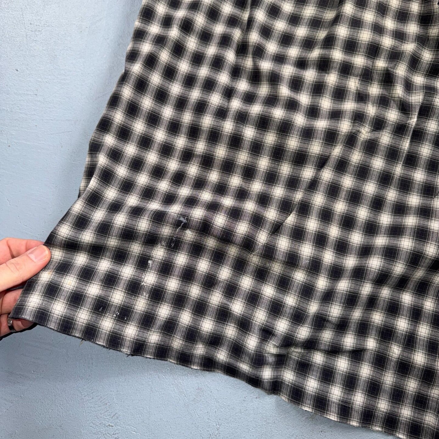 Vintage 60s McGregor Checker Loop Collar Button Up Shirt Made In USA Rockabilly