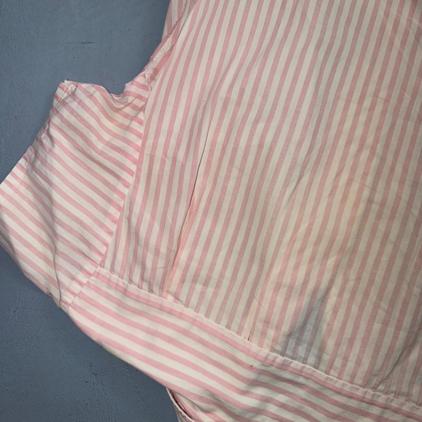 Vintage 50s Riley’s Mens S Pink White Stripe Loop Collar Shirt Rockabilly 1950s