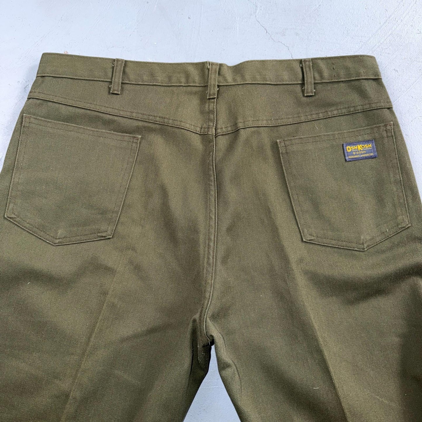 Vintage Osh Kosh Bgosh Pants Mens 40 (38x28) Green Union Made Sanforized 70s