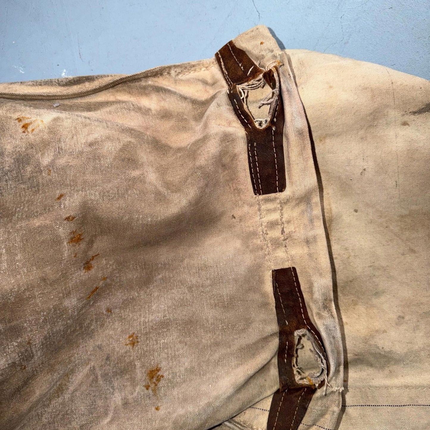 VTG 1930s 1940s Canvas Fishing Field Bag Saddle Bell System Canvas Tote WWII