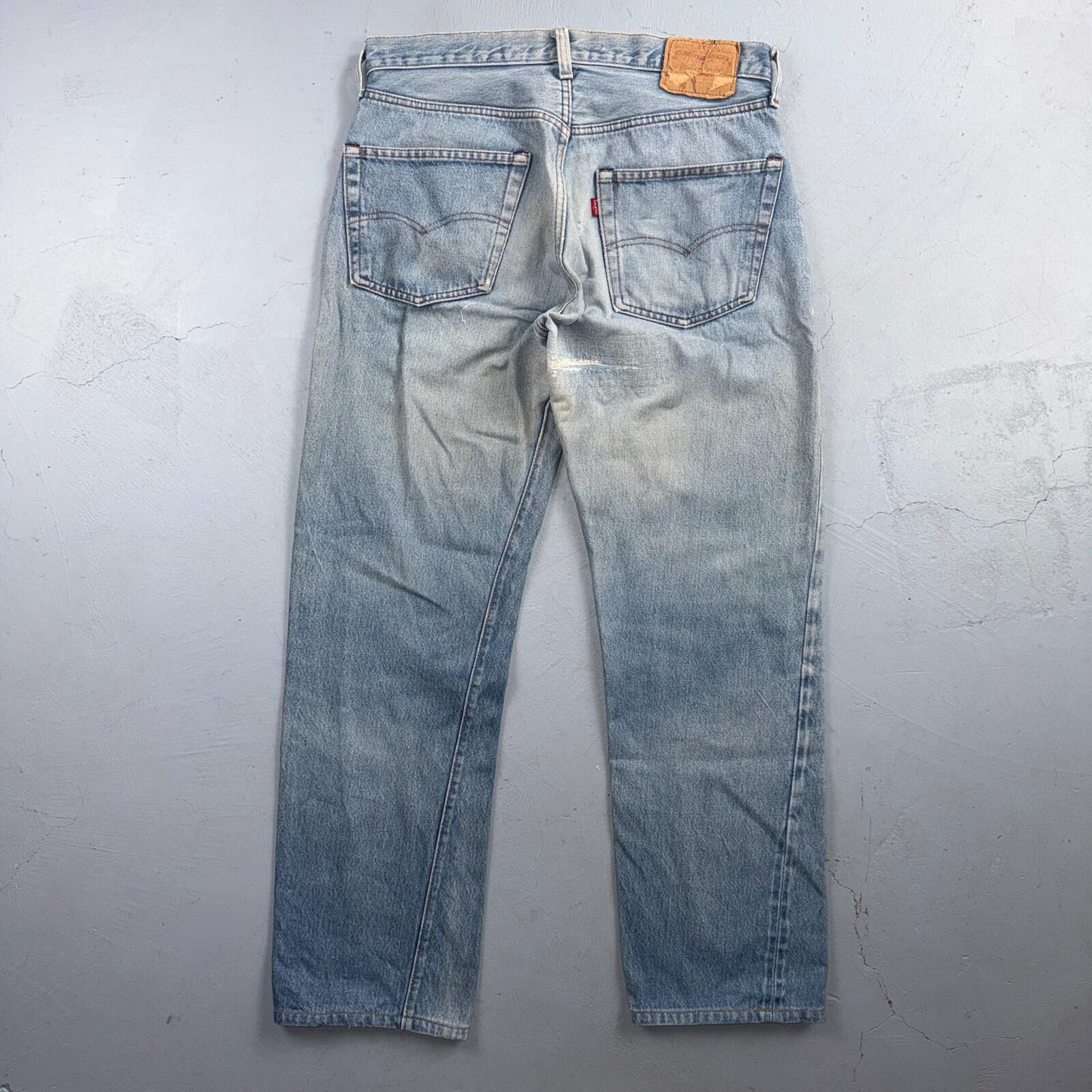 Levis 501 Vintage 80s Redline Selvedge USA XX Jeans Light Wash 35x32 Act 33x29