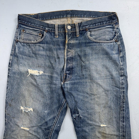 Levis 501 Big E Vintage 60s Redline Selvedge USA XX 1960s Jeans 66 Act 35x33