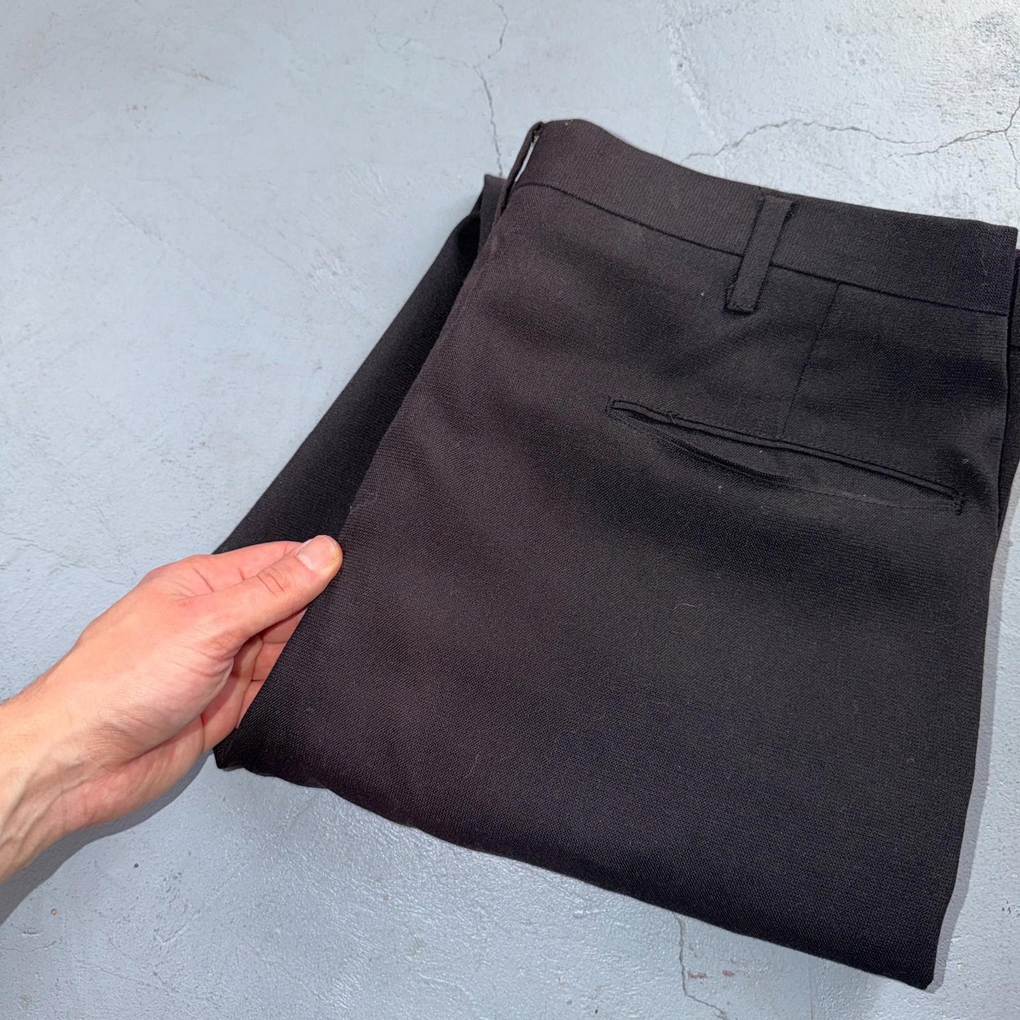 VTG 60s Penneys Towncraft Twill Pants 32x33 Black 1960s Rockabilly Penn Prest