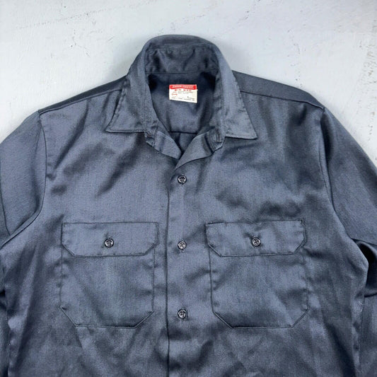 Vintage Penneys Big Mac Shirt Dark Navy Blue 70s 1970s 50/50 JC Penney