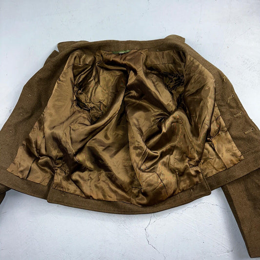 WWII US Army E-6 Ike Jacket 25th Infantry Division Patches WW2 Size 34R Wool