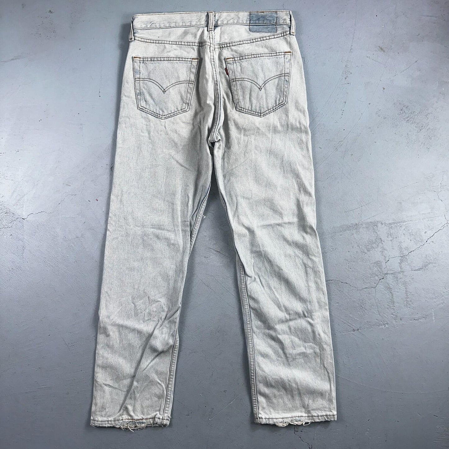 Levis 501 Vintage 90s Mexico Straight Leg Jeans Blue Light Wash 34x30 Act 31x29