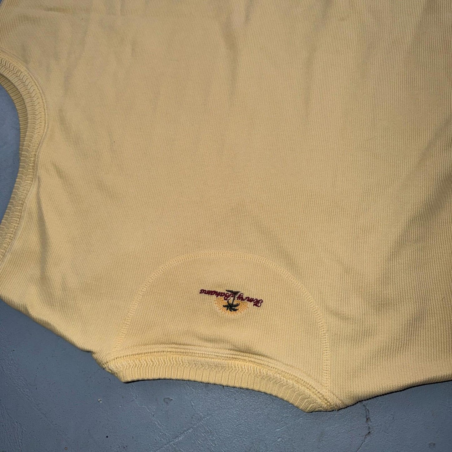 Tommy Bahama VTG Mens V-Neck Sleeveless Sweater Vest Silk Cotton Yellow L 90s