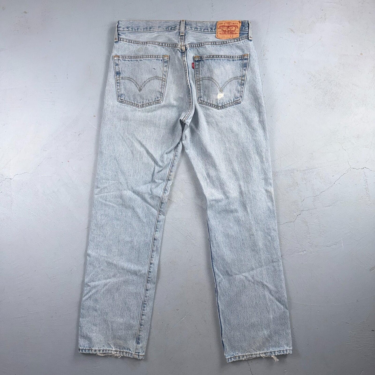 Levis 501 Vintage Y2K 90s XX Straight Leg Jeans Blue Light Wash 34x32 Act 33x31